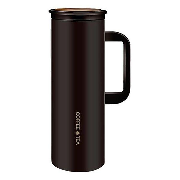  핫콤 보온보냉 스텐 커피 머그 골드블랙 0.45L