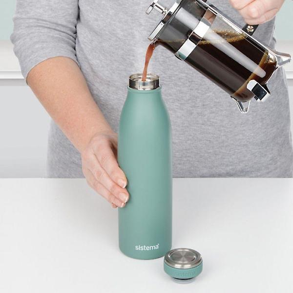  시스테마 스텐 이중진공 보냉 보온병 노르딕그린