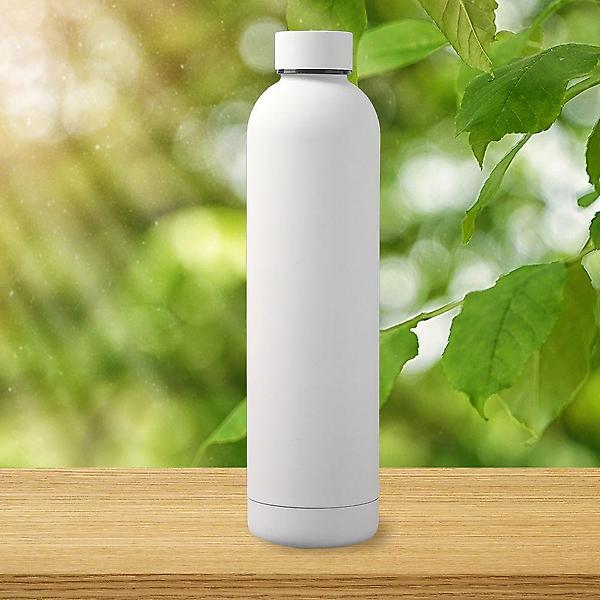  보온병 1L 이중 스텐 화이트 진공 비비드