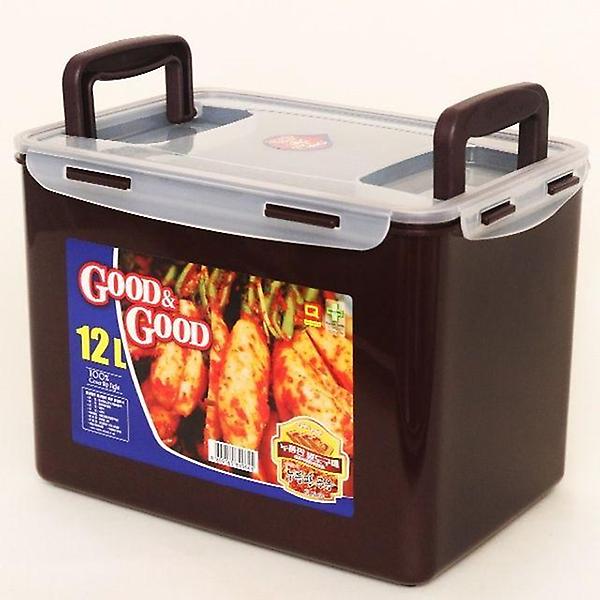  굿앤굿 밀폐용기12L(쵸코_투핸디형) 김치통 반찬통