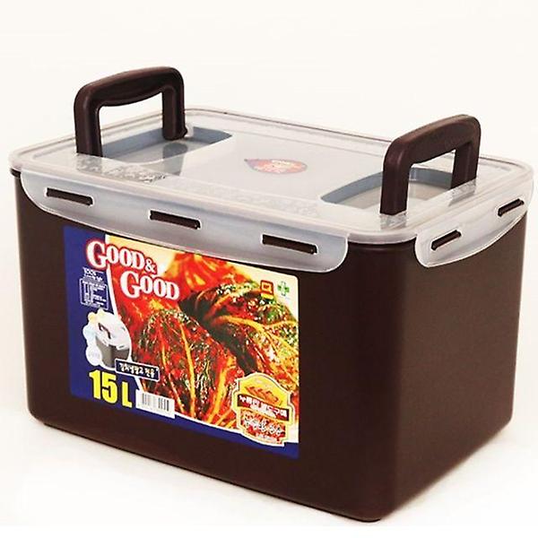 굿앤굿 밀폐용기15L(쵸코_투핸디형) 김치통 반찬통
