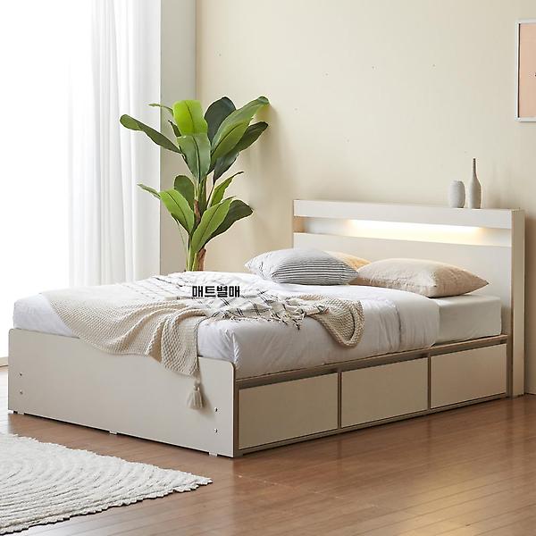  아이앤 프레아 LED헤드 3서랍 수납 침대프레임 Q B형