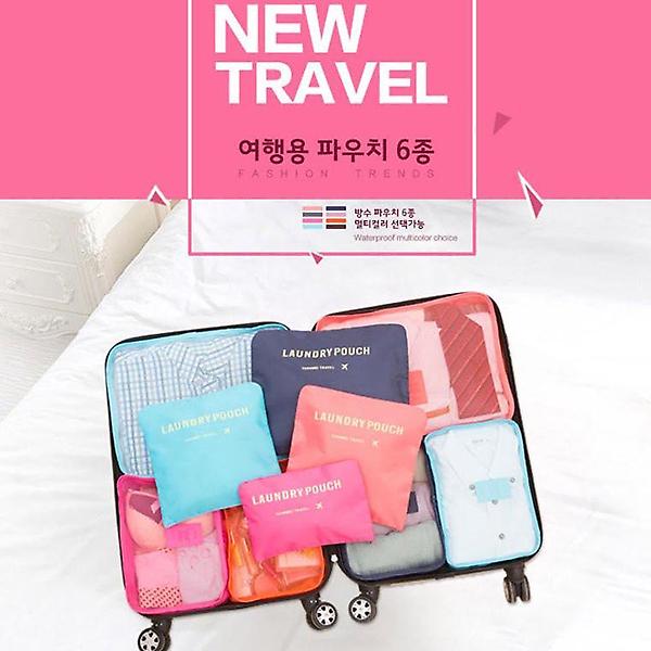  여행용 파우치 6P/여행용케이스/여행가방/여행파우치