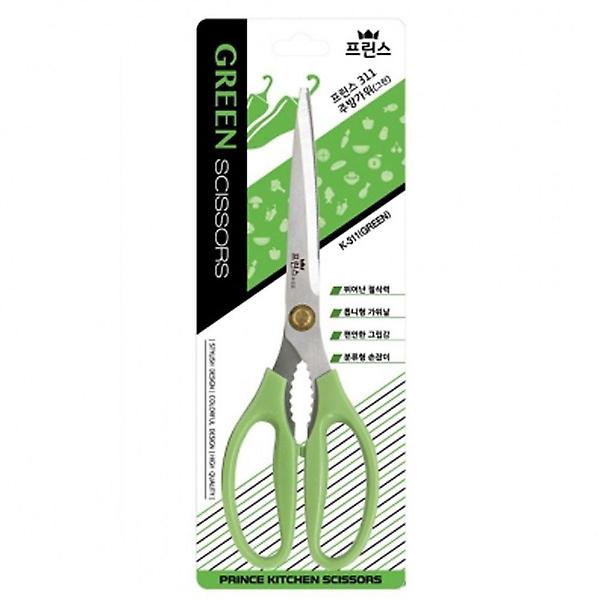  평화 프린스 톱니 주방가위 양손형 그린 1P 식가위