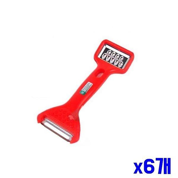  레드 양면 감자칼 x6개 감자커팅 주방용품 야채칼