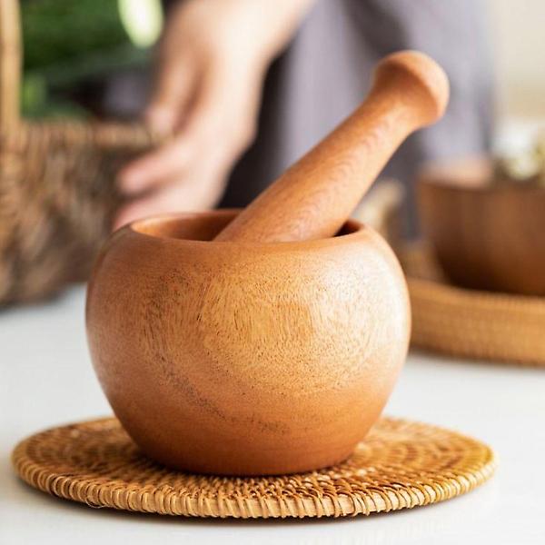  온나 우드 미니절구 깨갈이 마늘다지기