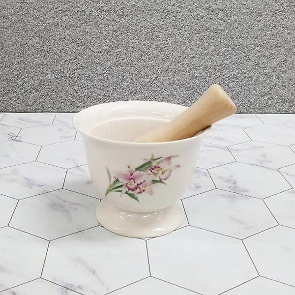  동복 도자기 미니 마늘 깨 만능 절구 소형 무늬랜덤