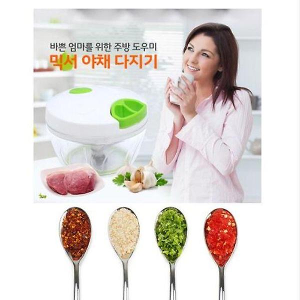  이유식 야채 고기 수동 다지기 미니 분쇄기 믹서