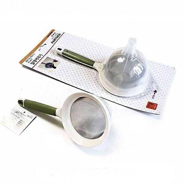  주방 조리용품 스텐 거름망 깔때기 여과기 세트
