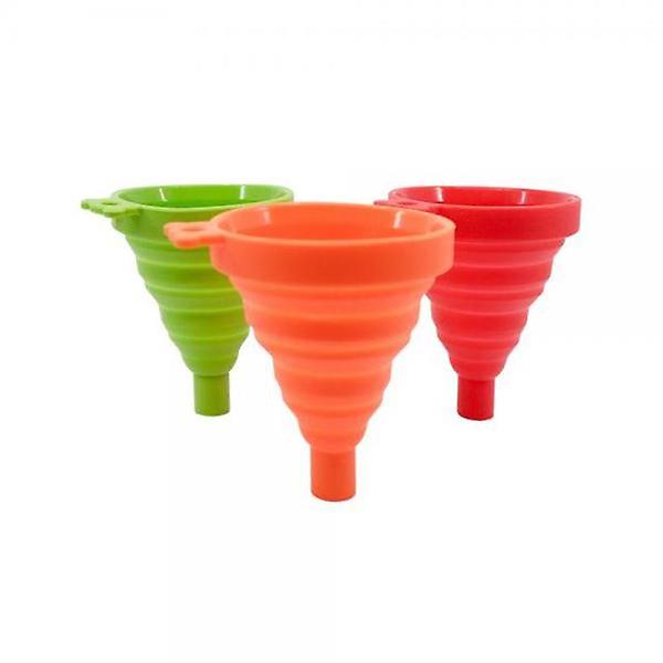  파미레 국산 실리콘 접이식 깔대기(색상랜덤) 실리콘