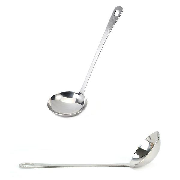  스텐 일체형 찌개 국물 요리 국자 6호 길이 19cm