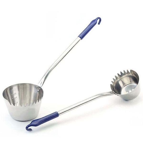  스텐 톱니 국자 통샥구 배식 급식 국자 멀티볼 1200cc