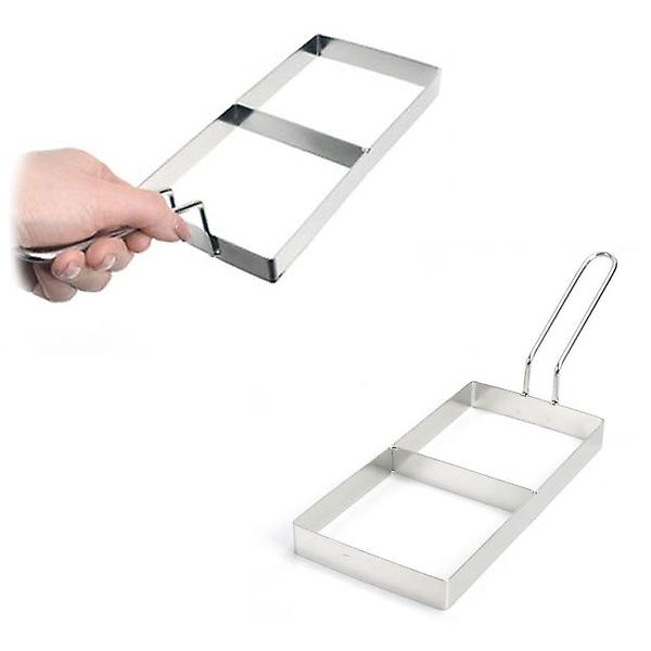  옆손잡이 사각 2구 계란틀 후라이틀 20x10cm 5호