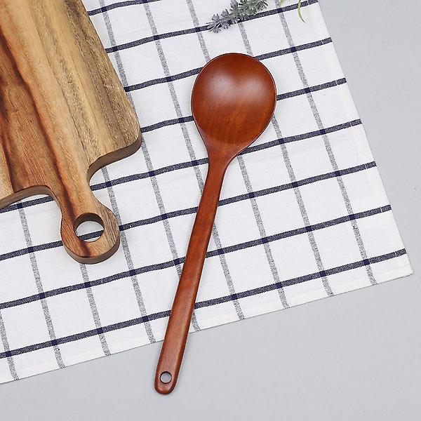  옻칠 로즈 볶음 원형 스푼 우드