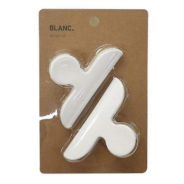  자석형 봉지집게 2P 화이트 식품봉지집게 밀봉집게