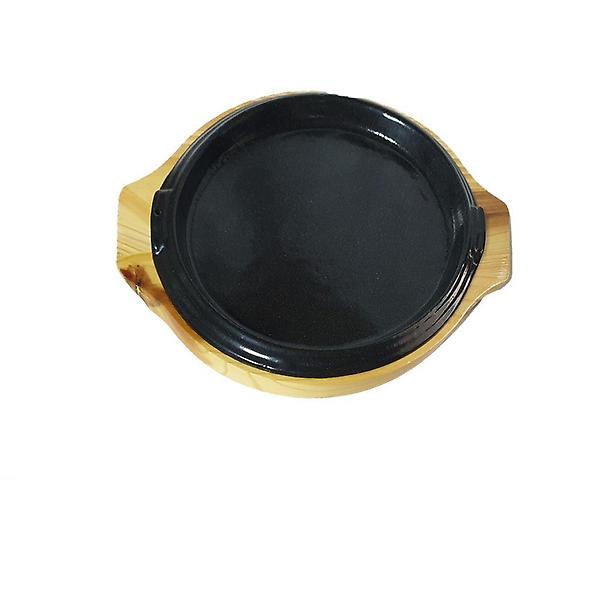  나무밑판 주물 원형 스테이크판 3호