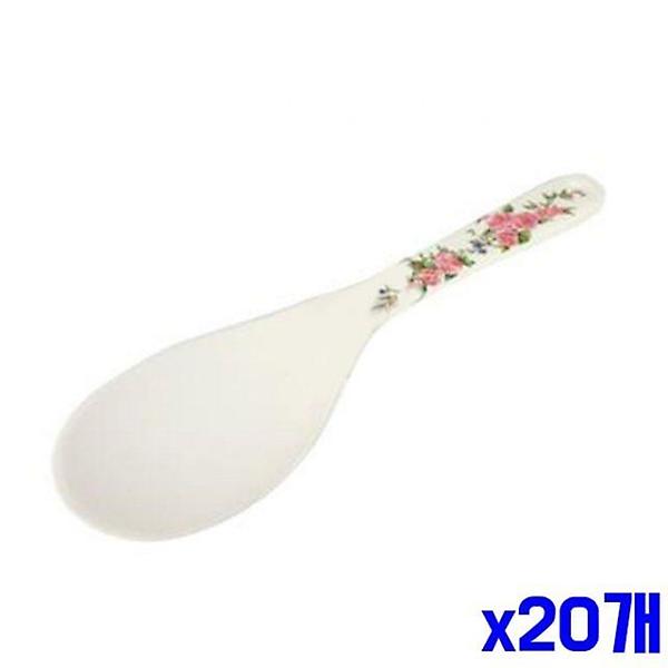  핑크로즈패턴 멜라민 평주걱 x20개