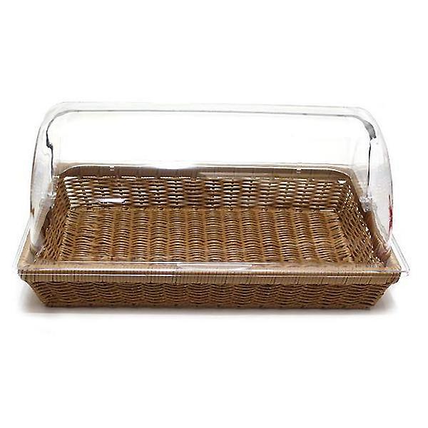  PP라탄 프레임직사각바구니 여닫이커버 대 보관함