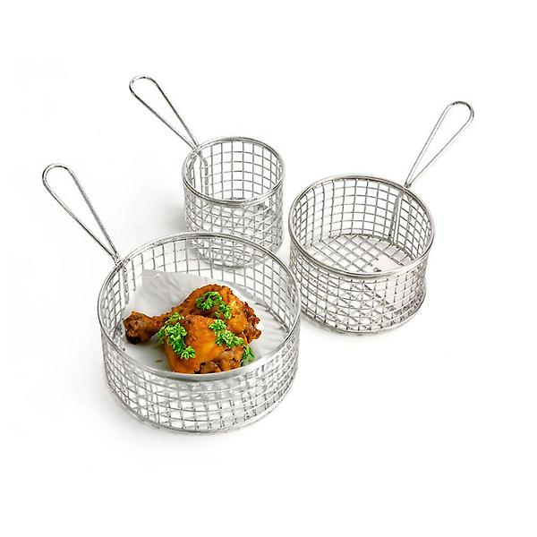  스텐 미니 튀김 원형 바스켓 1호/2호/3호
