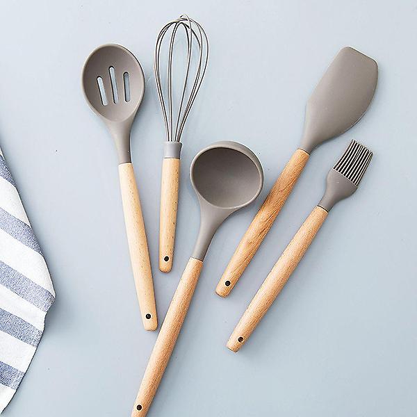  예쁜 주방 실리콘 조리도구 국자 기름솔 스파츌라