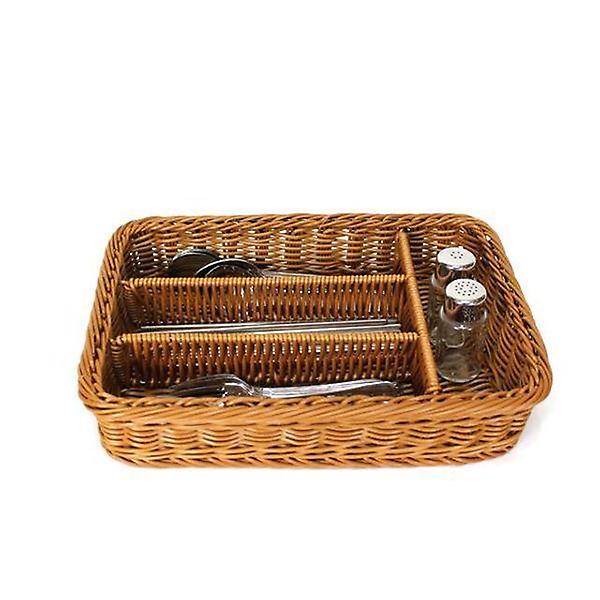  PP라탄 분류4칸바구니 수저통 다용도 반찬통 양념통