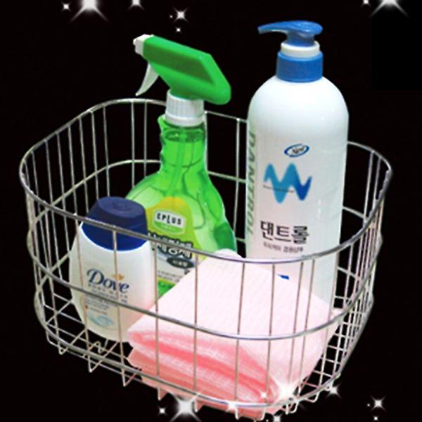  수납바구니 스텐레스 바스켓 사각 욕실 주방 정리