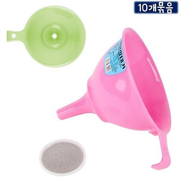  PP 거름망 깔대기-10p 색상혼합