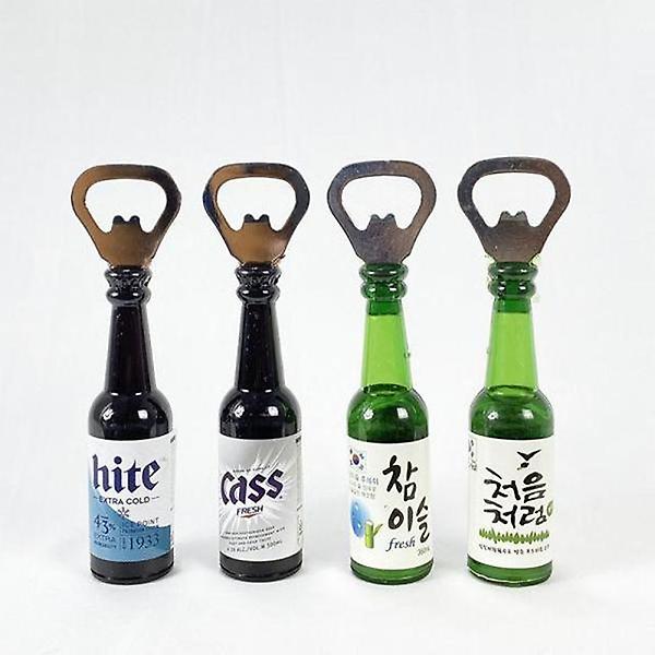  맥주 소주 주류 병 미니어처 병따개 오프너 4type