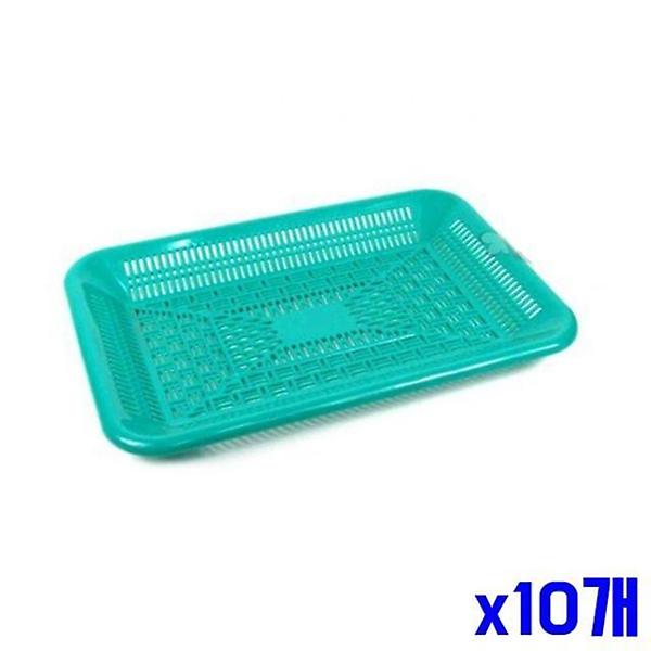  튼튼한 사각 채반 41x27.5x4.2cm x10개 야채채반