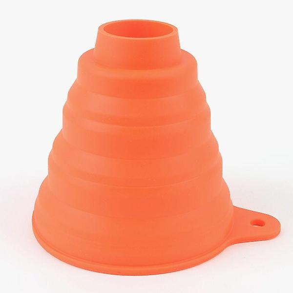  실리콘 접이식 깔대기 대형 오렌지 주방 깔때기