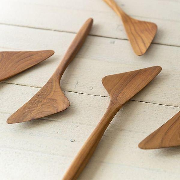  티크나무 긴 삼각 조리용 스페츌러 볶음주걱 1p 우드