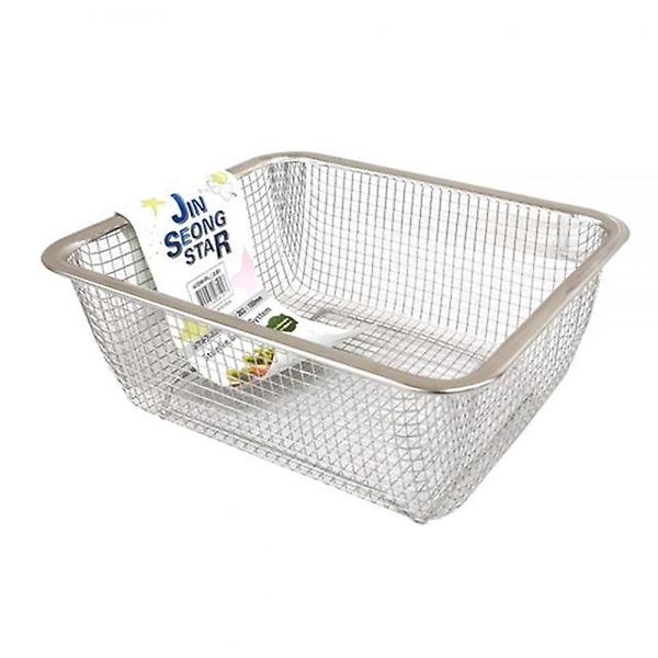  스텐 사각바구니 소 B형 굵은망 야채소쿠리 채반