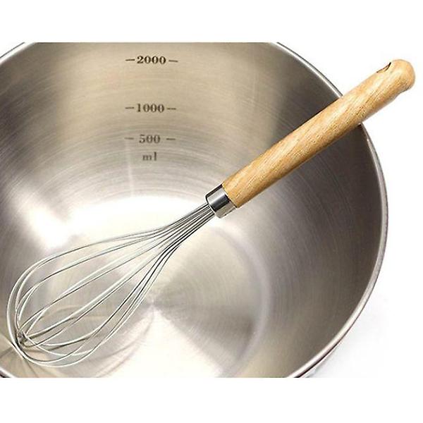  우드 스텐 거품기 반죽기 믹서 제빵 휘핑기 미니 26cm