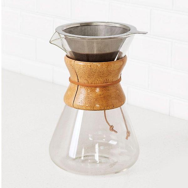  올비아 24K 골드프린팅 우드핸들 드립포트 0.8L