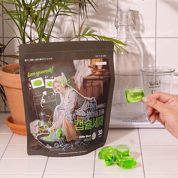  이모네연구소 퍼퓸 중성 세탁 캡슐 세제 30개입 1팩