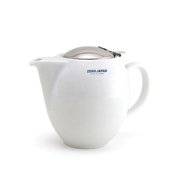  제로재팬 도자기 라운드 티포트 580ml 화이트 티팟