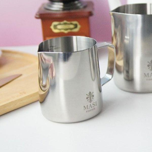  스텐 스팀 피쳐 소 350ml 1P 라떼 커피 눈금 밀크저그