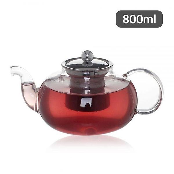  둥근 스텐 차망 내열유리 티포트 800ml 차주전자