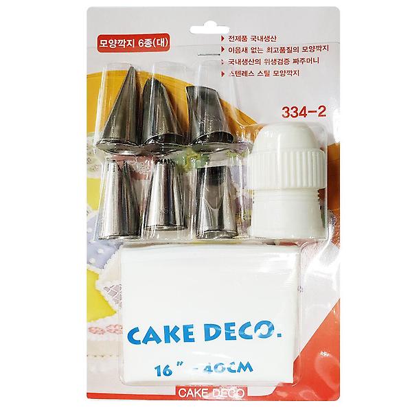  삼은 케이크 데코레이션 모양깍지6종 짤주머니