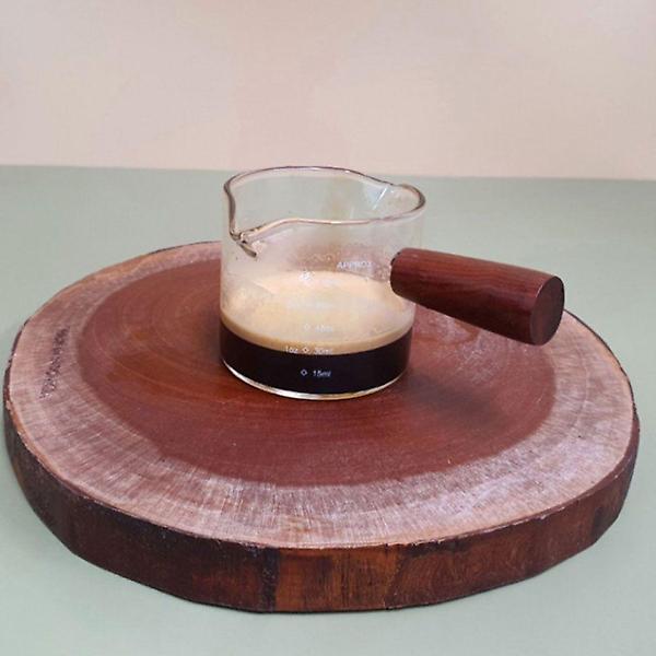  우드 핸들 양방향 에스프레소 유리 글라스 샷잔 75ml