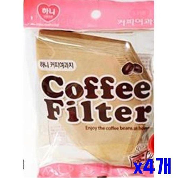  고급형 커피필터 여과지 100매 x4개 커피드리퍼