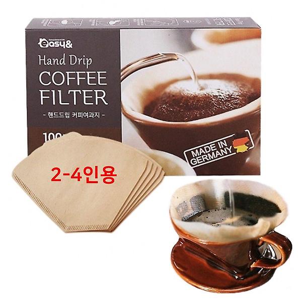  천연펄프 핸드드립 커피여과지 2-4인 100매 커피필터