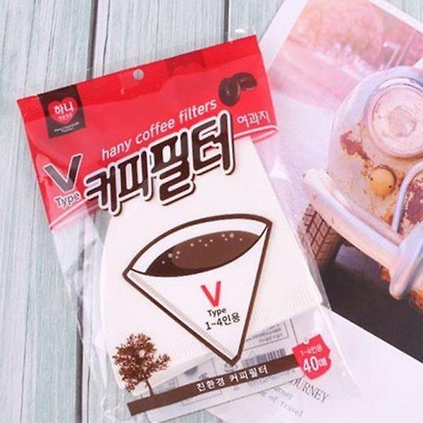  하니 브이형 커피필터 1-4인용 40매