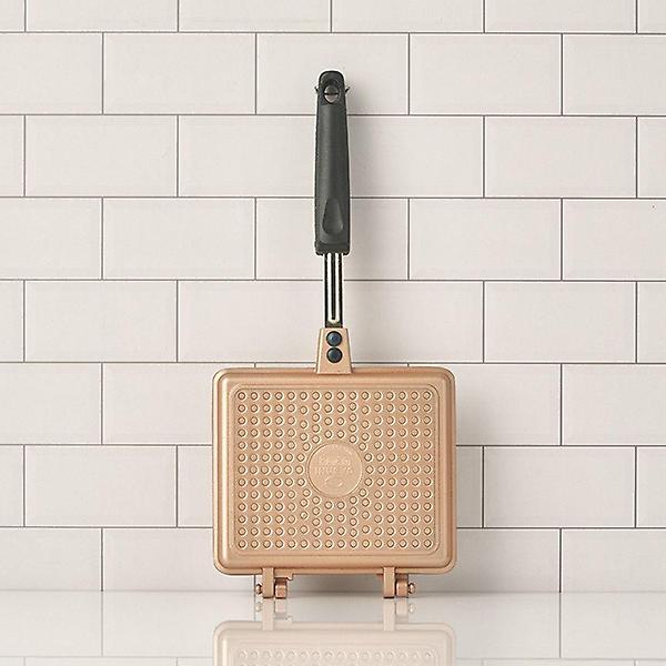  국내산 로즈골드 티타늄 코팅 인덕션 미니와플팬