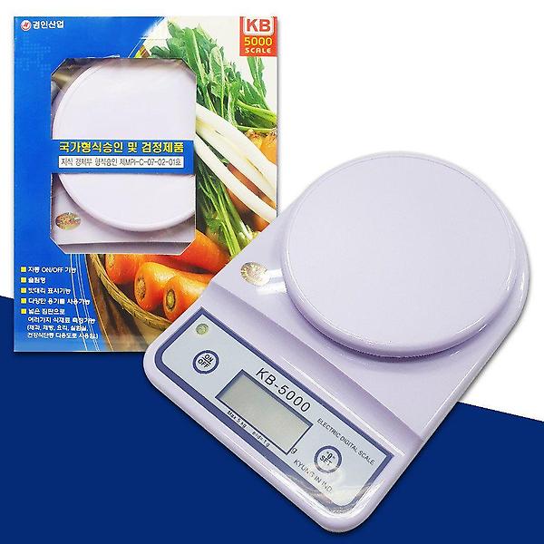  경인 디지털 전자저울(KB-5000) 주방 계량저울 베이킹