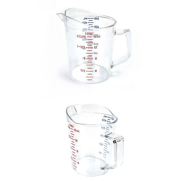  선명한 눈금 PC 계량컵 9.5x12.3cm 용량 500ml B타입