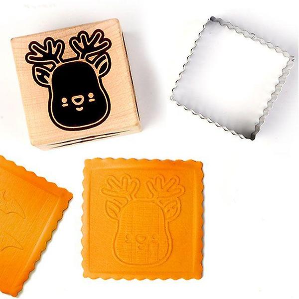  크리스마스 할로윈 쿠키만들기 우드스템프 반죽도장