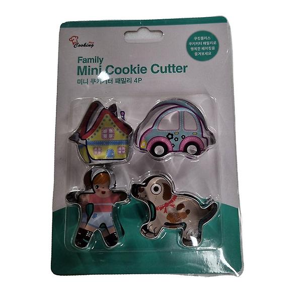  쿠킹플러스 쿠키커터 4P 초콜릿 도장 몰드 베이커리