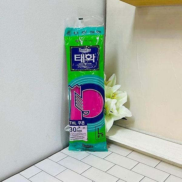  태화 고무장갑 꽃밴L (핑크)