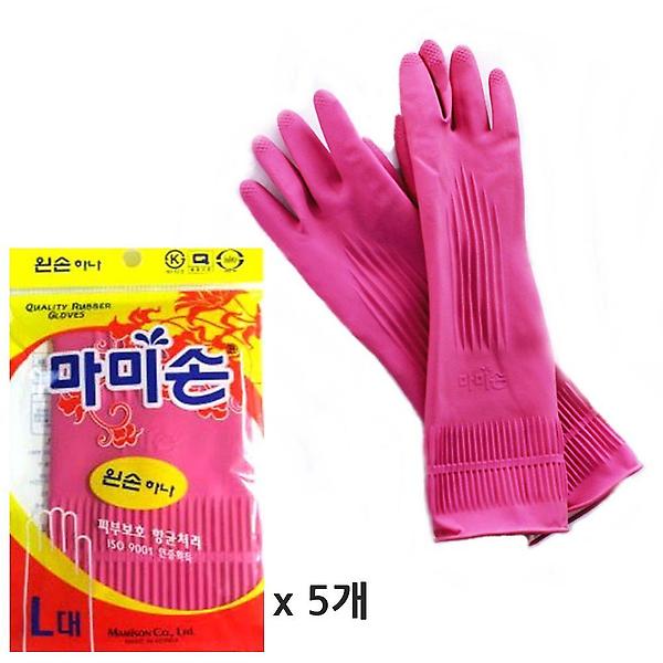  마미손장갑 왼손 대 5개 한쪽장갑 고무장갑 왼쪽장갑